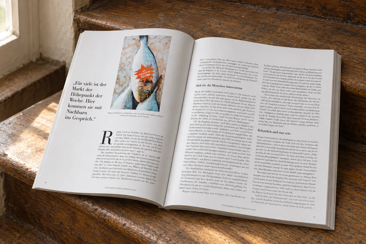 Reportage mit Porträts und Fotografie im Jubiläumsmagazin der Possehl-Stiftung